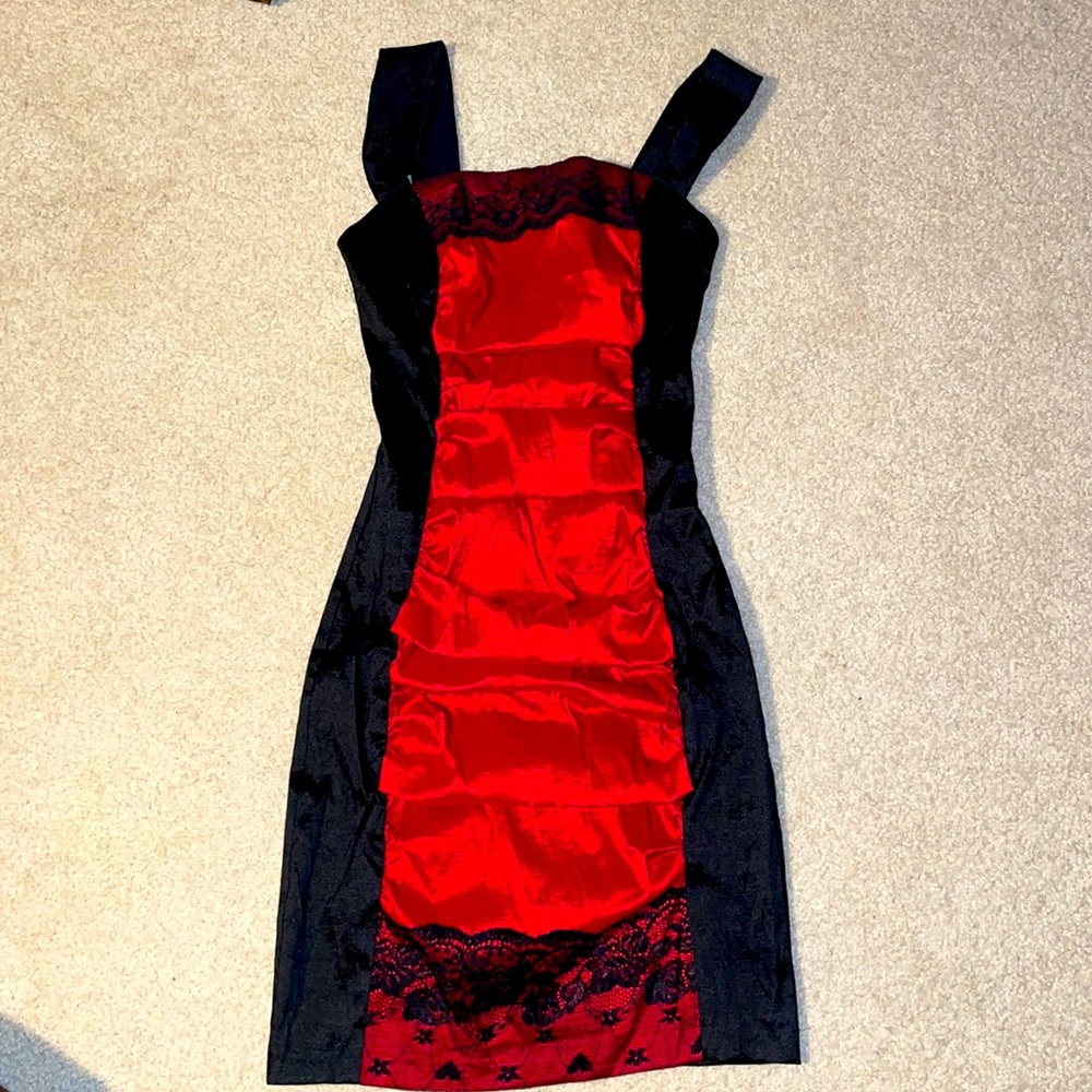 Sexy black & red dress